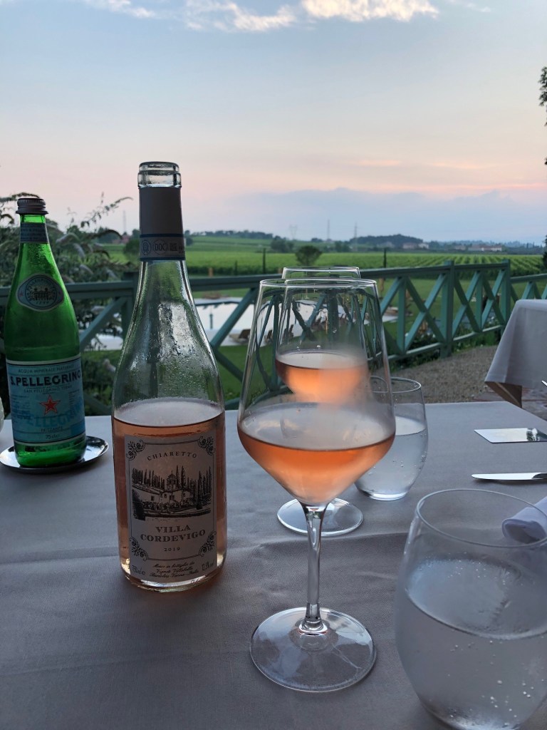 Villa Cordevigo - rose wines at sunset - divine