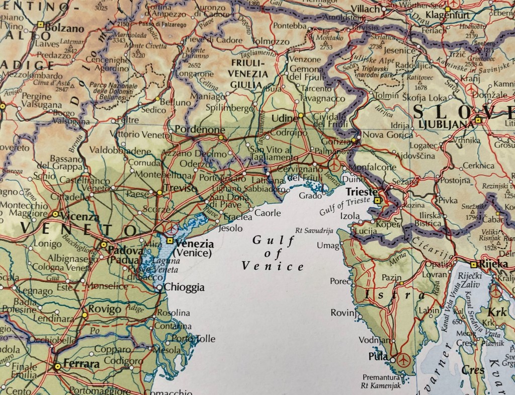 Trieste - tucked into the most northerly corner of the Adriatic