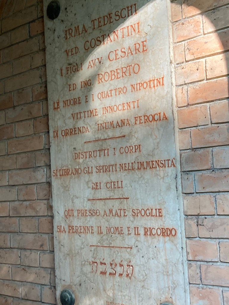 Memorial stones at the Jewish Cemetery, Ferrara
www.educated-traveller.com