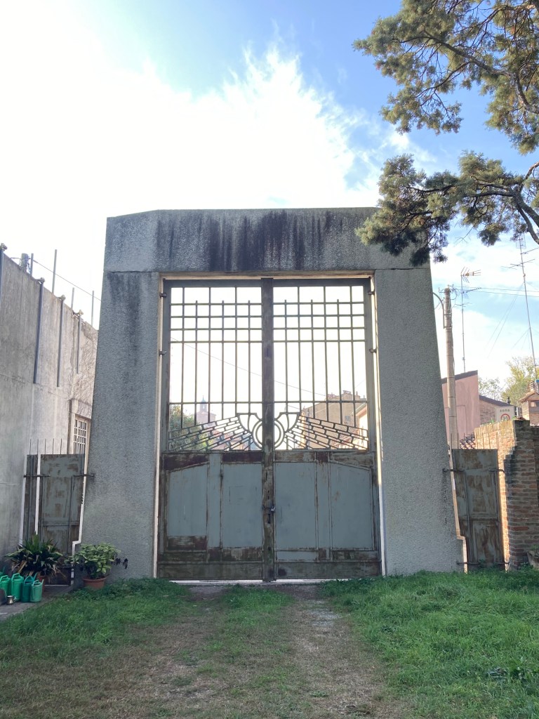 The Jewish Cemetery, Ferrara - the monumental entrance gate reminds me of the Damascus Gate, Jerusalem 
www.educated-traveller.com