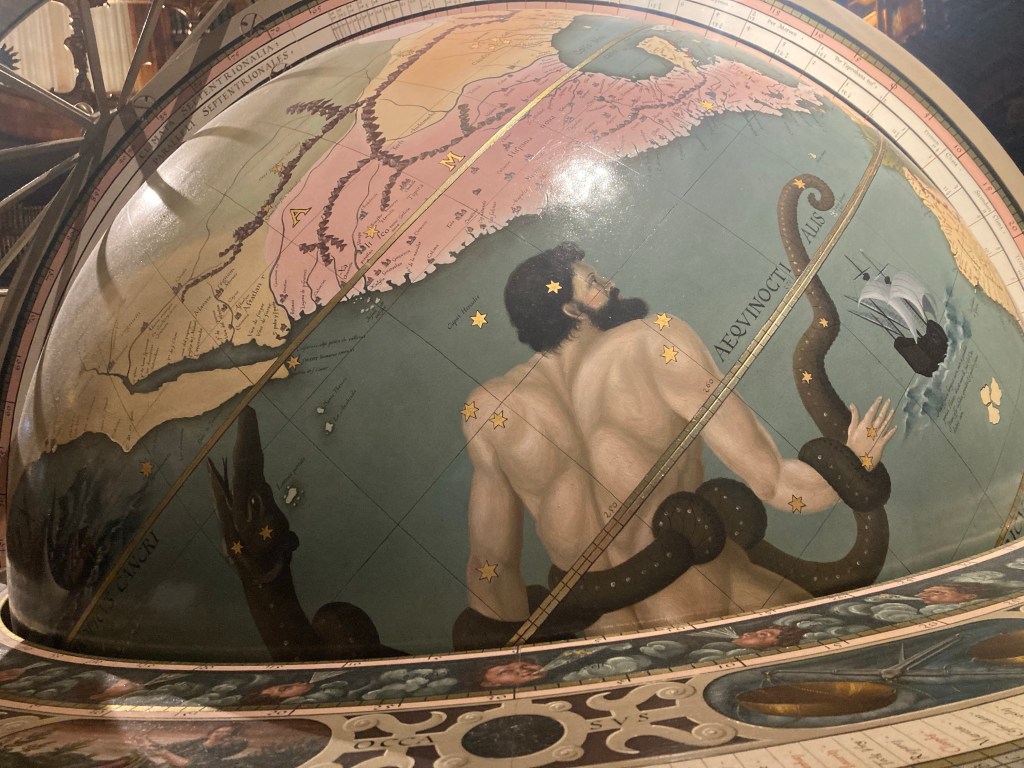 Detail on the Globe of St Gallen